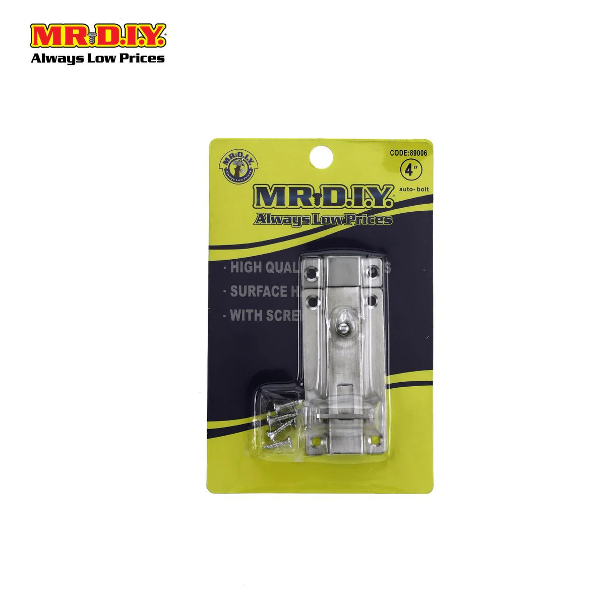 (MR.DIY) Stainless Steel Door Bolt Lock Latch Set 89006 4 - Image 2