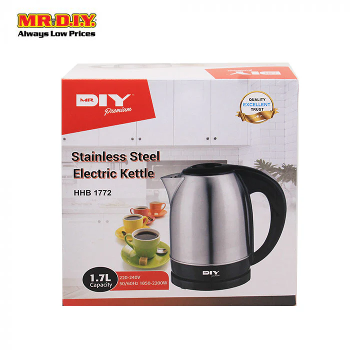 (MR.DIY) Stainless Steel Electric Kettle HNB1772 - 1.7L - Image 2