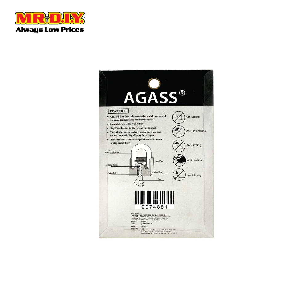 (MR.DIY)  Stainless-Steel Padlock (40mm) - Image 2