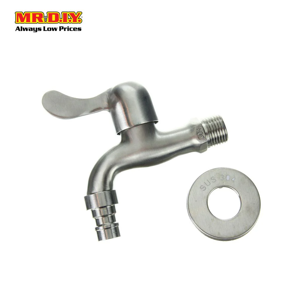 (MR.DIY) Stainless Steel Faucet Wall Water Hose Tap - Image 2