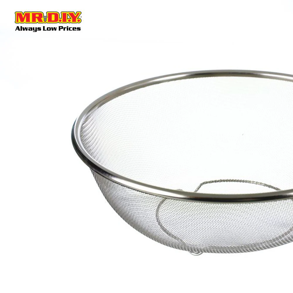 (MR.DIY) Stainless-Steel Round Fine Mesh Strainer (25cm x 10cm) - Image 2