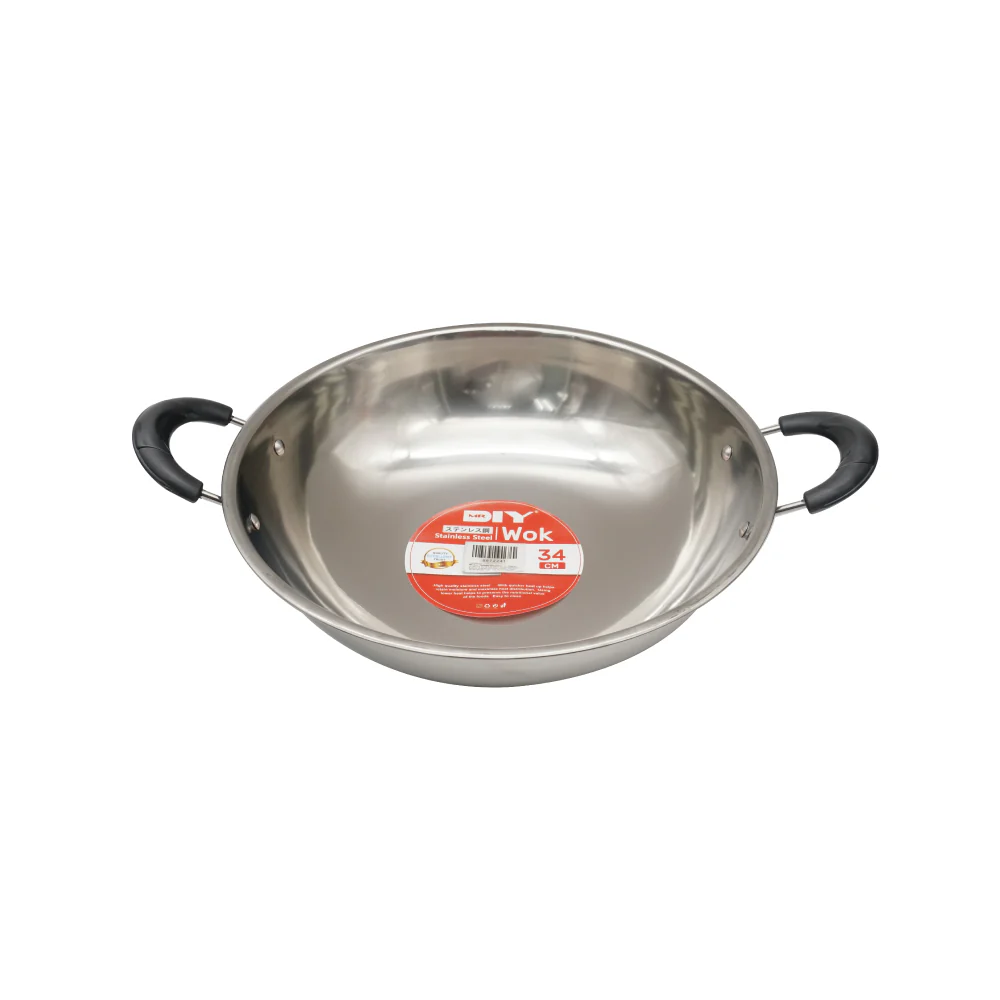 (MR.DIY) Stainless Steel Wok (34cm) - Image 4