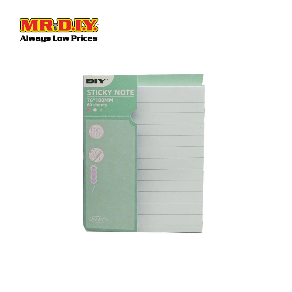 (MR.DIY) Sticky Note Memo Printed Lines Sticker 60 Sheets (76 x 100mm) - Image 5