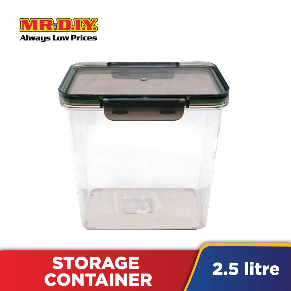 (MR.DIY) Plastic Transparent Storage Stackable Container (2.5L) - Image 2