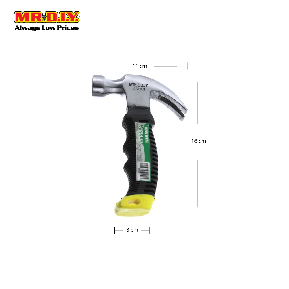 (MR.DIY) Stubby Claw Hammer 0.25KG C88280 - Image 5