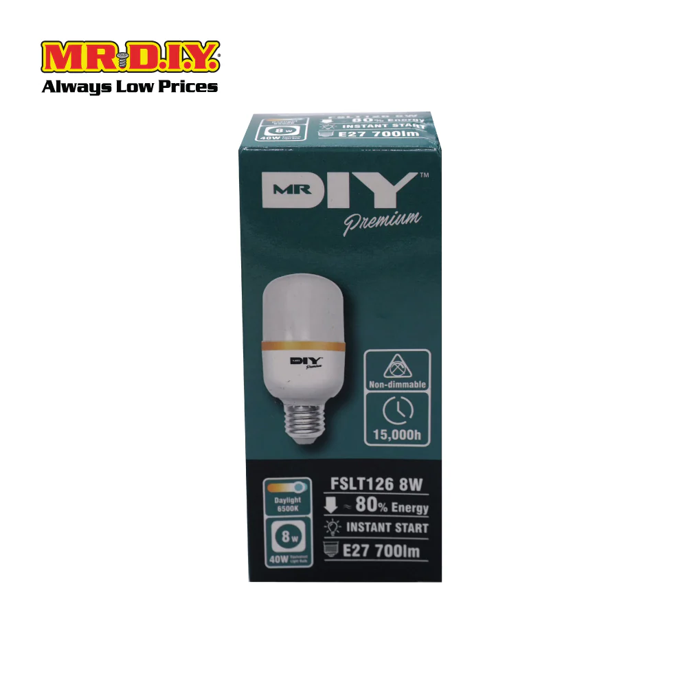 (MR.DIY) T50 LED Bulb Daylight E27 (8W) - Image 4