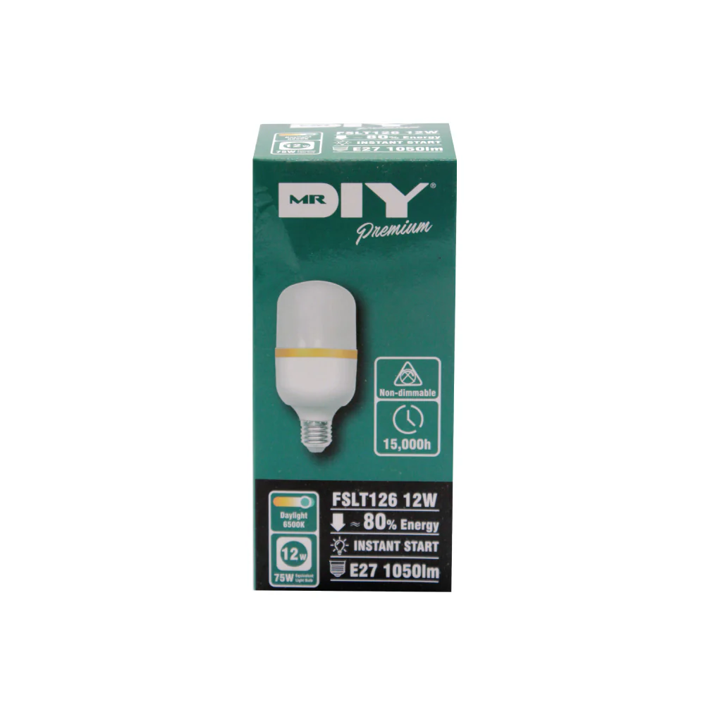 (MR.DIY) T60 LED Bulb Daylight E27 (12W) - Image 3