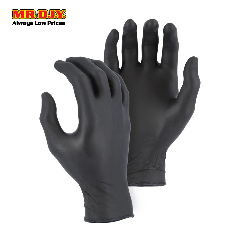 TOP GLOVE Nitrile Gloves Black (Size S,M,L) - Image 3