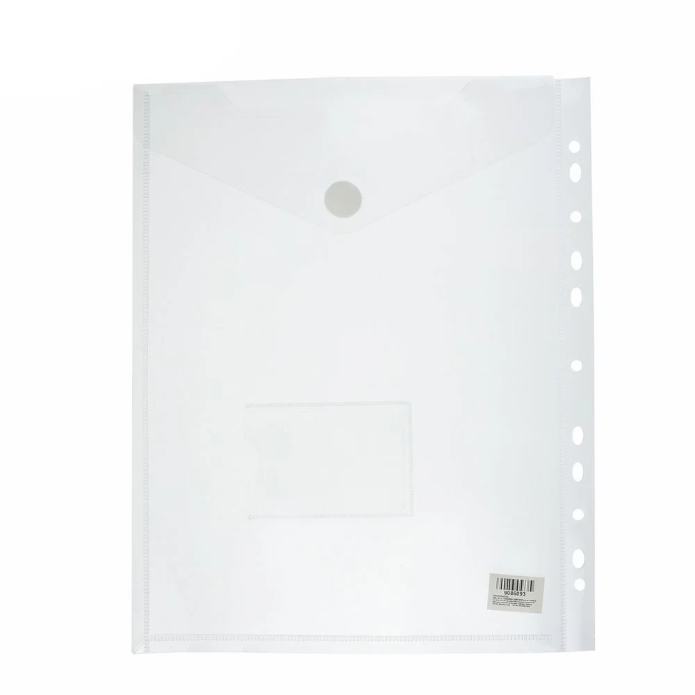 (MR.DIY) Translucent Snap Button Ring File A4 Document Folder - Image 2
