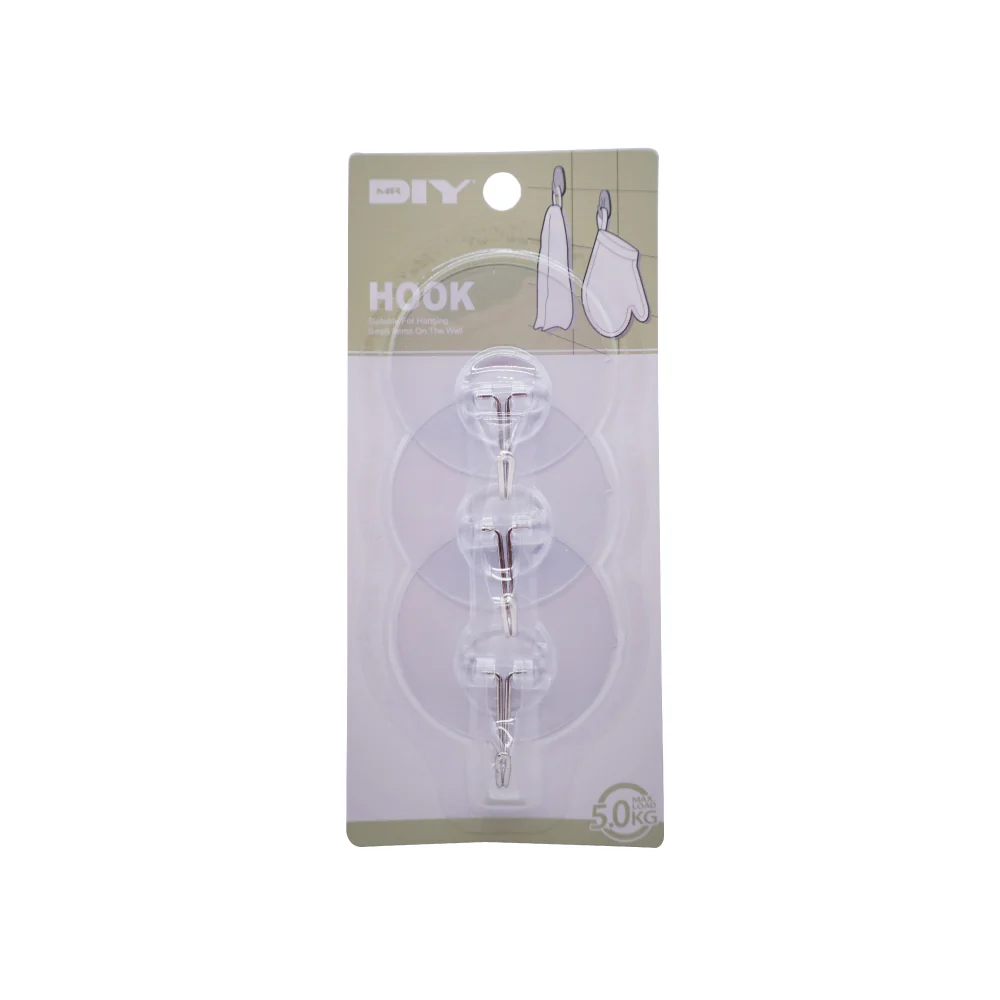 (MR.DIY) Transparent Design Hook (3pcs) - Image 2