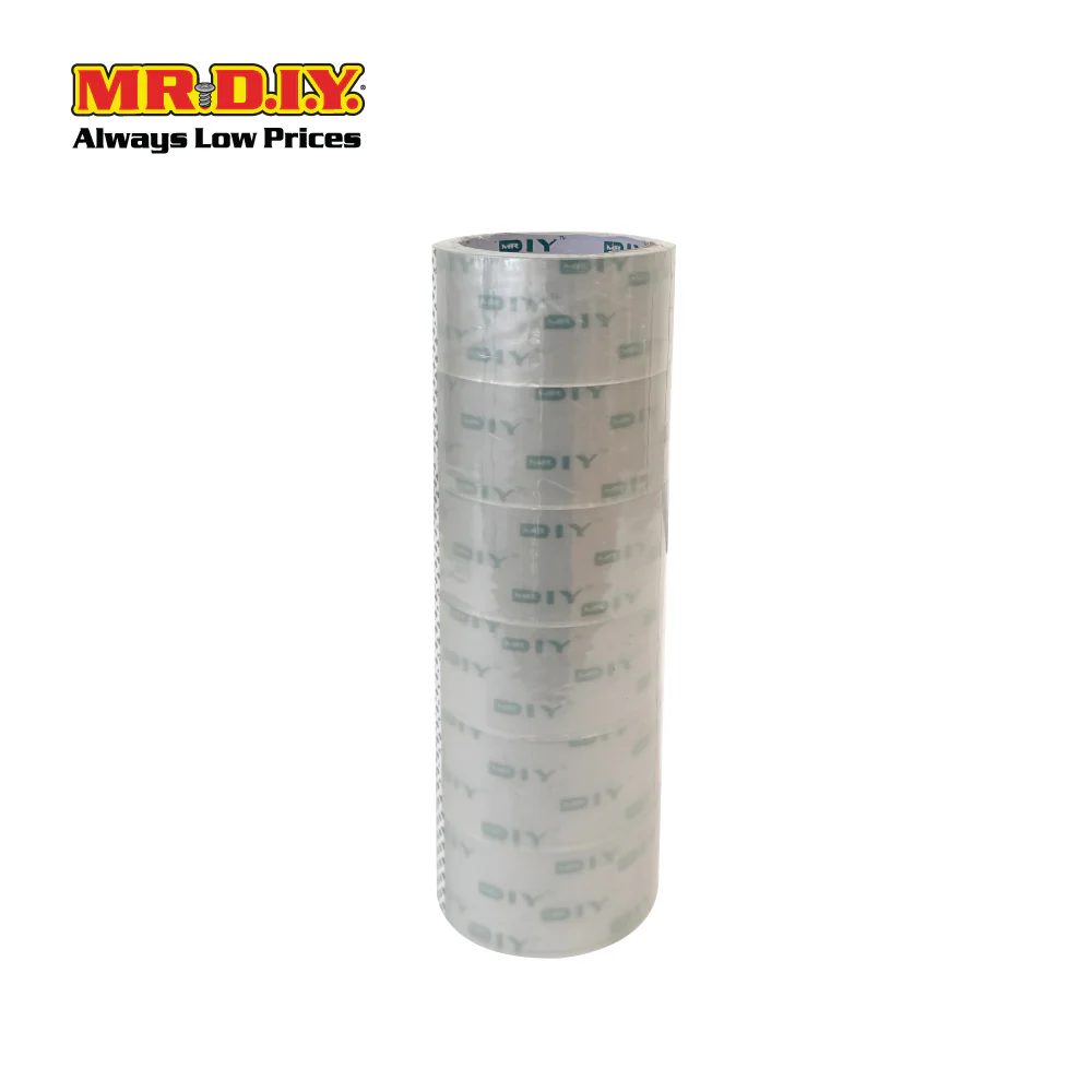 (MR.DIY) Transparent Packing Tape 4.5cm x 50Y (6 Rolls) - Image 2