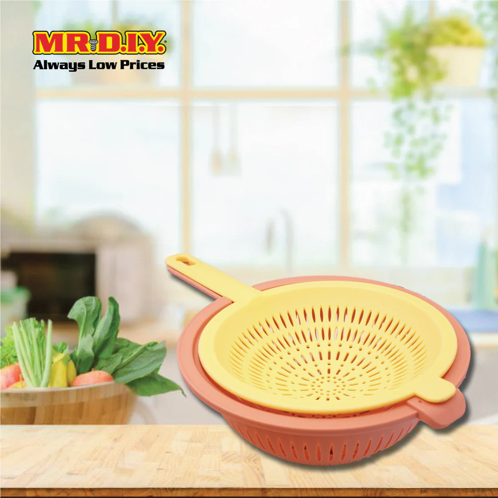 (MR.DIY) Two Color Colander (2 pieces)(22x34.5x9cm) - Image 3