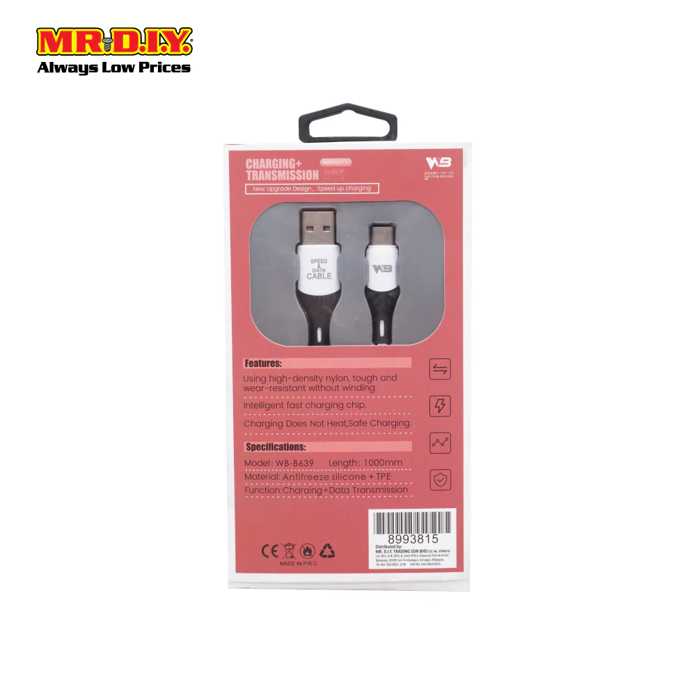 (MR.DIY) Type C USB 4A Super Fast Charge Cable (1 Meter) - Image 5
