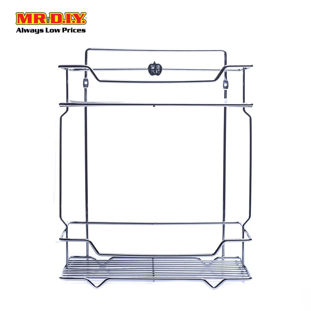 (MR.DIY) Wall-Mounted Stainless-Steel 2-Layer Bathroom Rack (29cm x 35cm) - Image 5