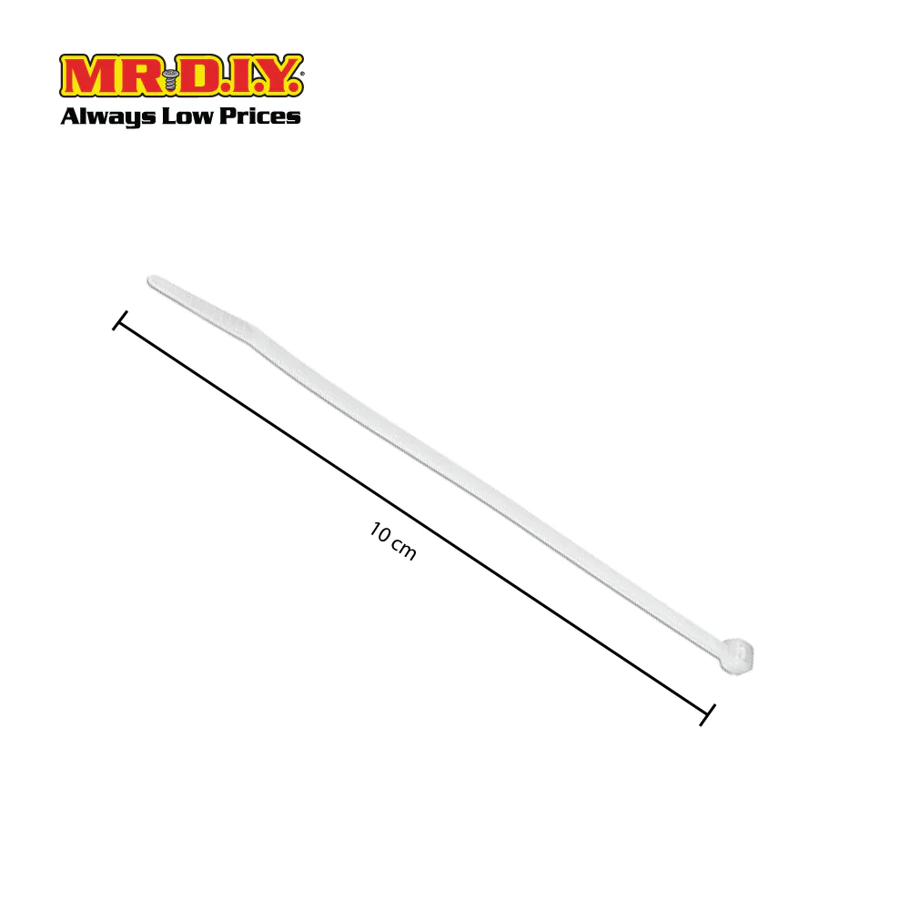 (MR.DIY) White Cable Ties (3mm x 10cm) 100pcs - Image 4