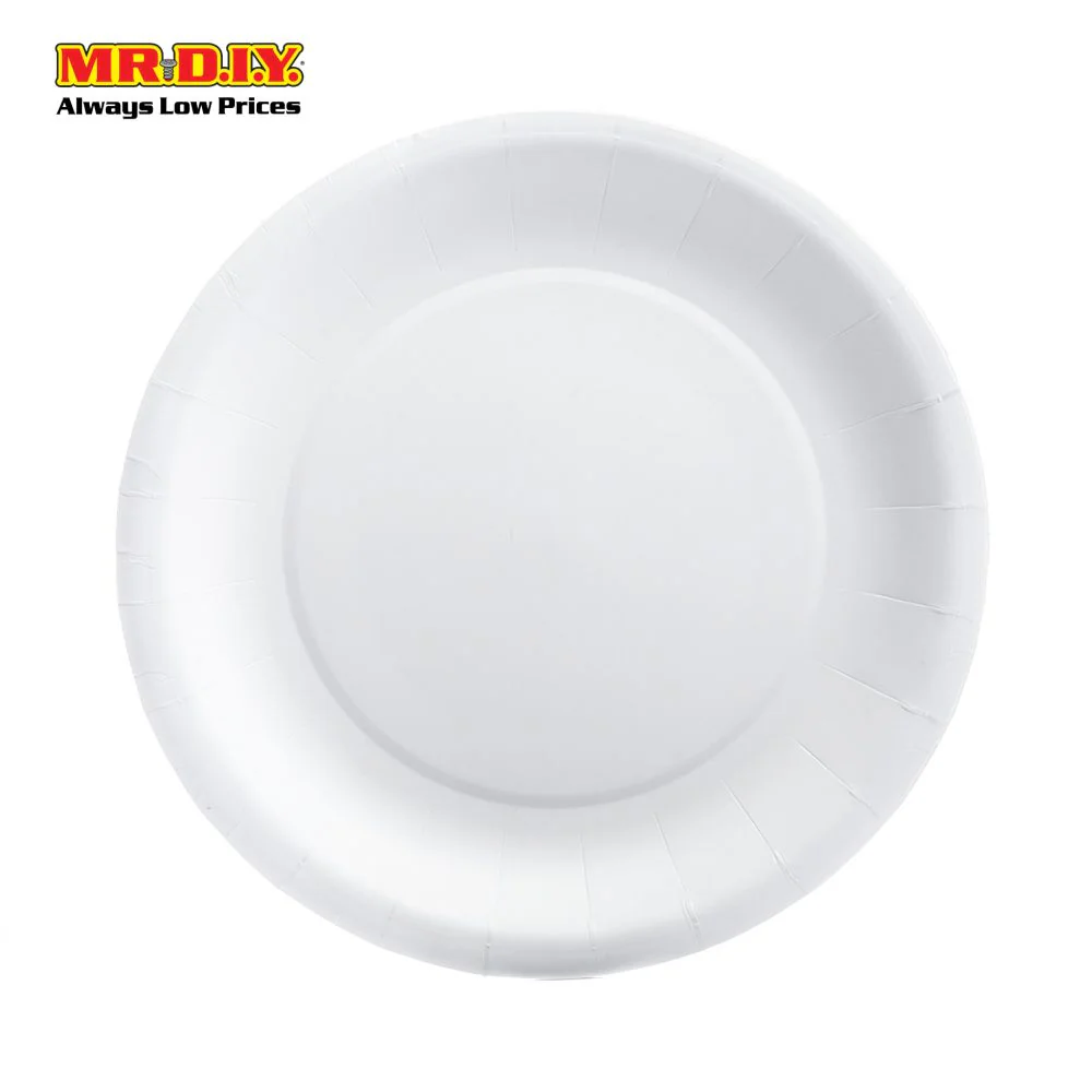 (MR.DIY) White Paper Plate (20pcs) - Image 2