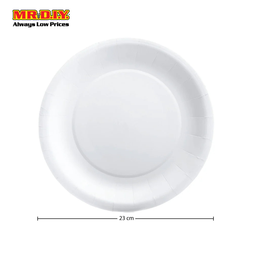 (MR.DIY) White Paper Plate (20pcs) - Image 3
