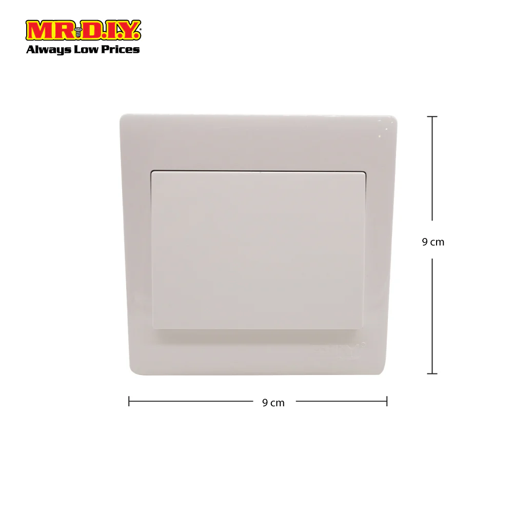 (MR.DIY) White Wall 10AX Switch 1 Gang - Image 3