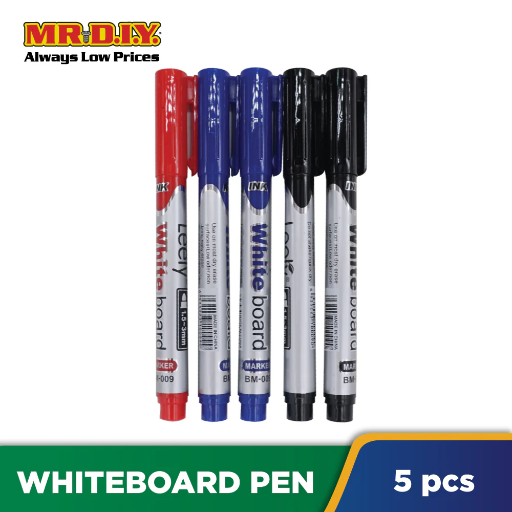 (MR.DIY) Whiteboard Marker Pen (5 pieces) - Image 2