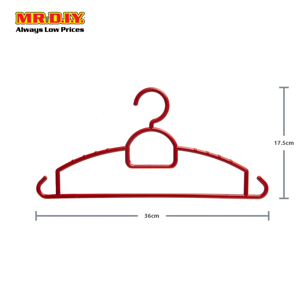 (MR.DIY) 6pcs Plastic X-Ware Clothes Hanger (H17.5xL36cm) - Image 3