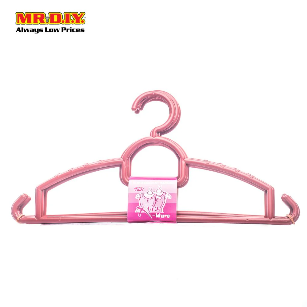 (MR.DIY) 6pcs Plastic X-Ware Clothes Hanger (H17.5xL36cm) - Image 4