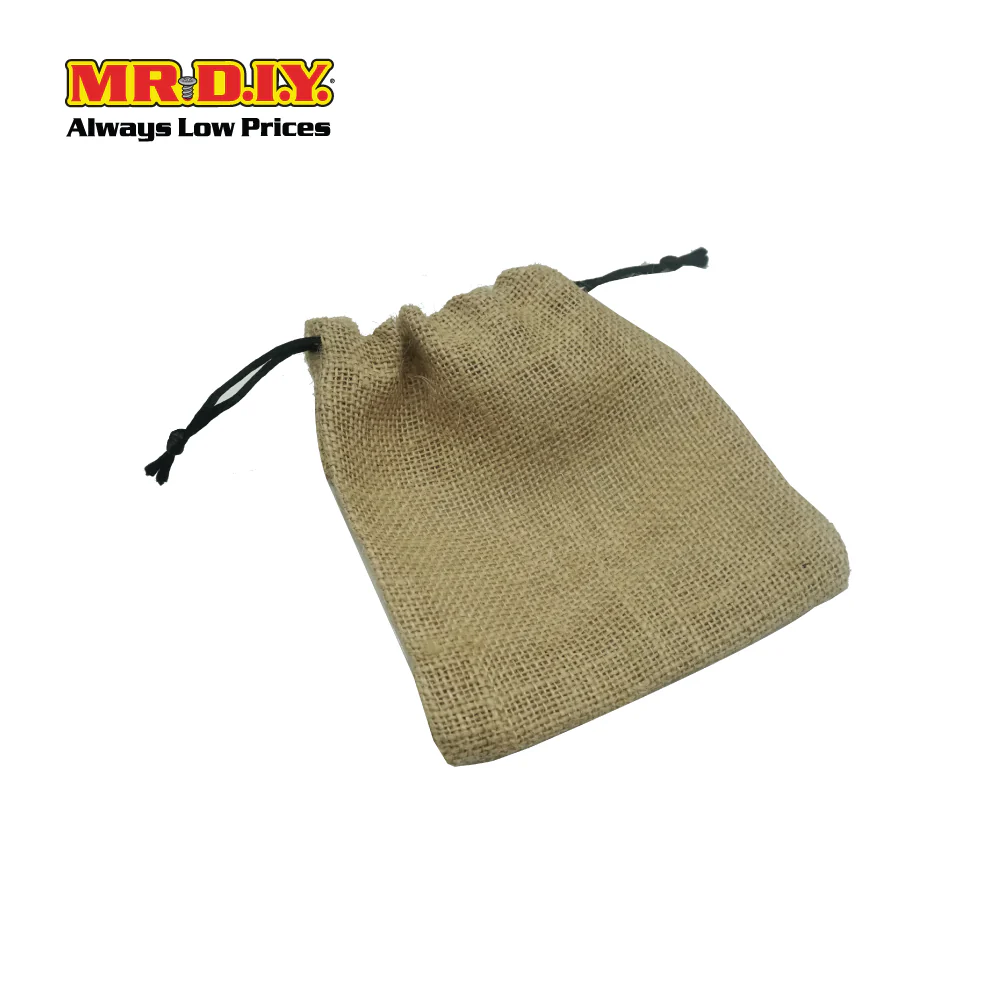 (MR.DIY) Drawstring Jute Pouch Bag (14 x 14 cm) - Image 3