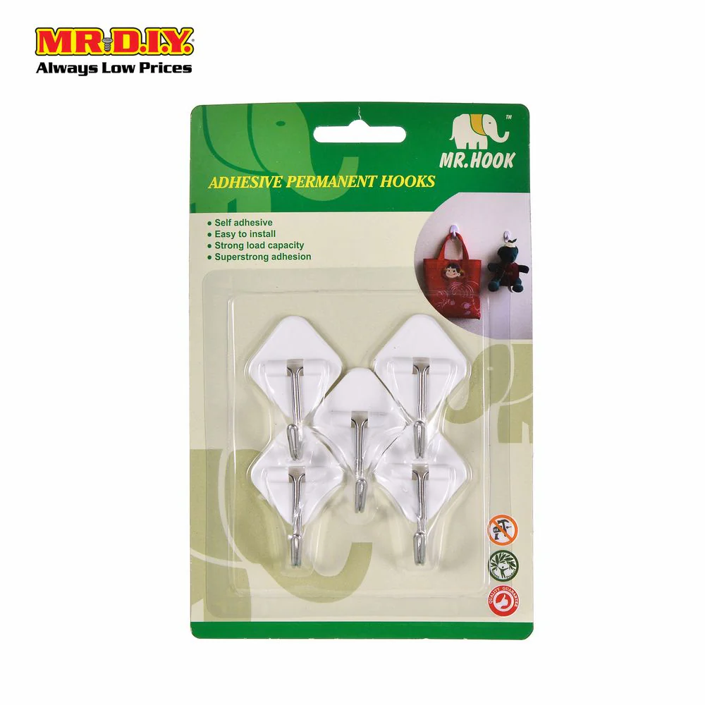 MR HOOK Adhesive Permanent Plastic Hook - Image 2