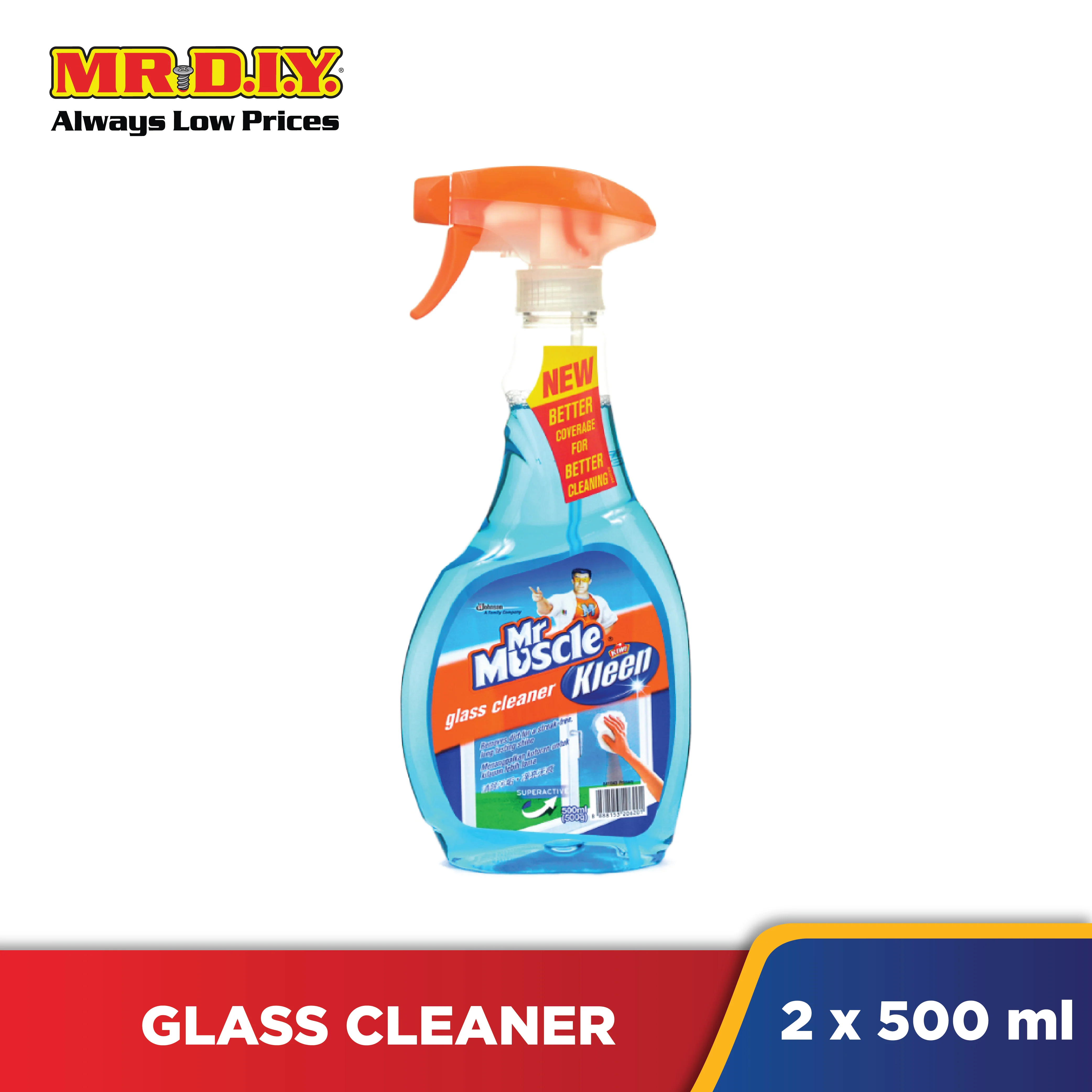 MR MUSCLE Kiwi Kleen Glass Cleaner Super Active (2 x 500ml) - Image 2