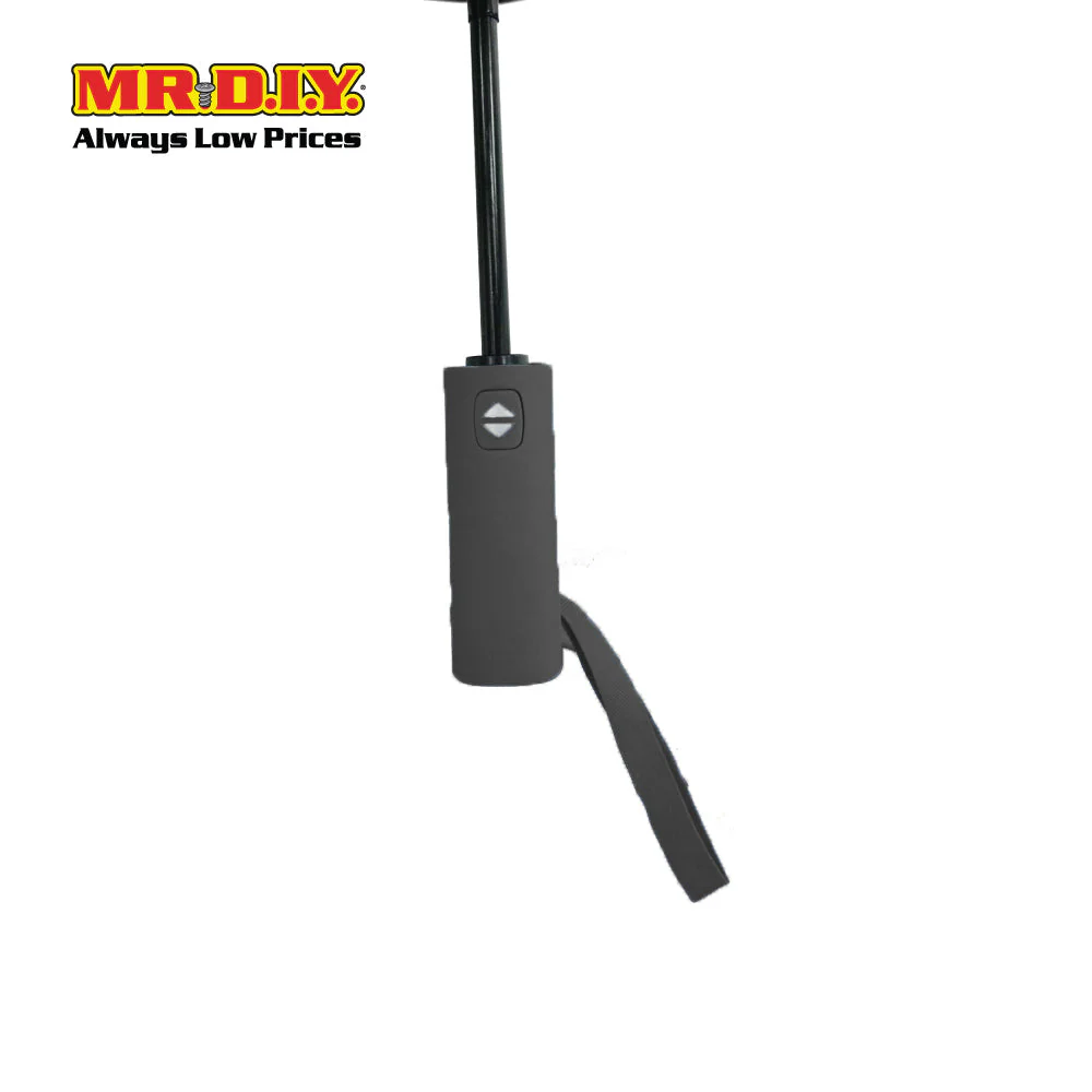 (MR.DIY) 12 Ribs Automatic Folding Large Umbrella - Black - Color Series - Image 4