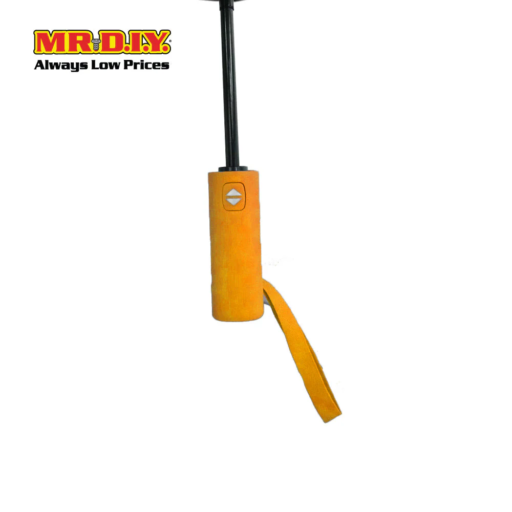 (MR.DIY) 12 Ribs Automatic Folding Large Umbrella - Orange - Color Series - Image 2