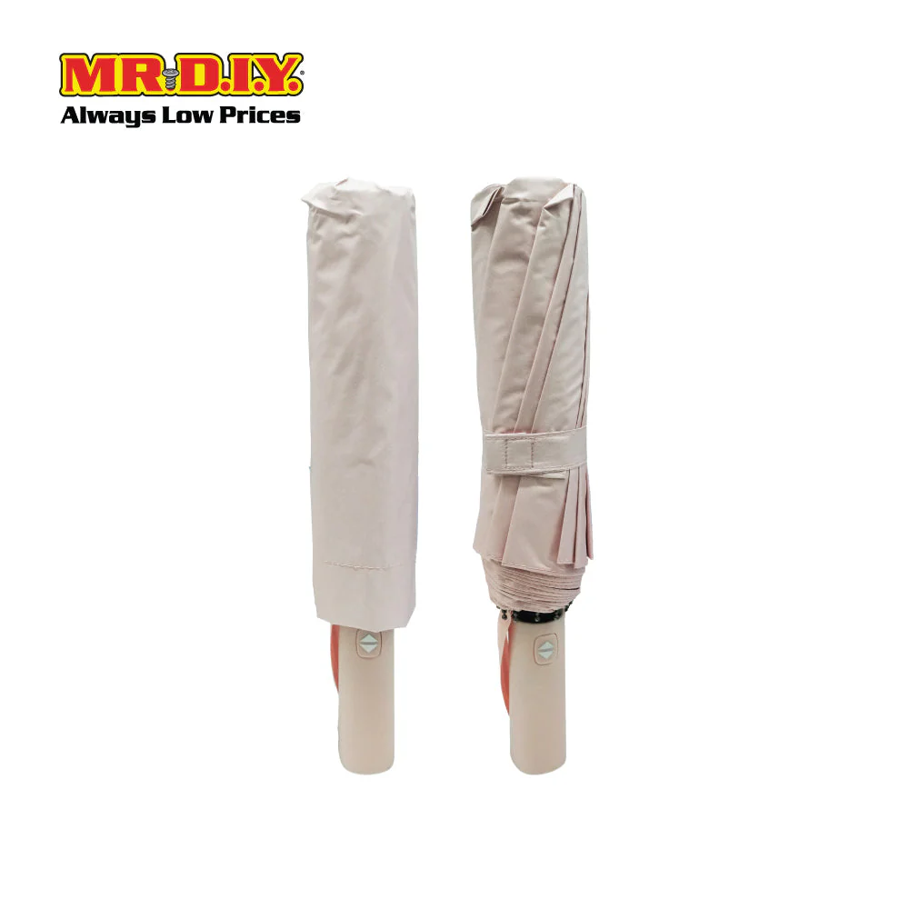 (MR.DIY) 12 Ribs Automatic Folding Large Umbrella - Light Pink - Color Series - Image 6