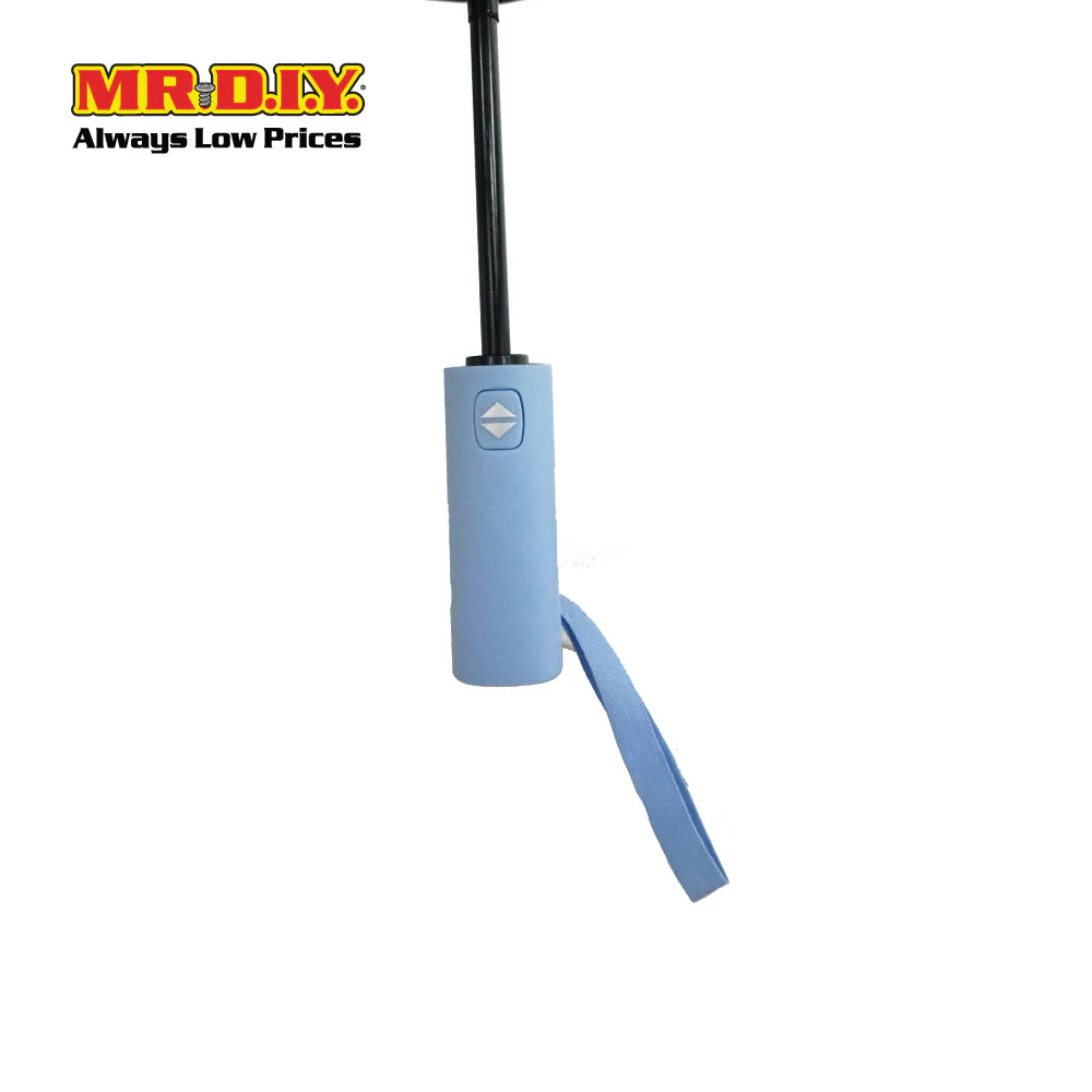 (MR.DIY) 12 Ribs Automatic Folding Large Umbrella - Light Blue - Color Series - Image 4