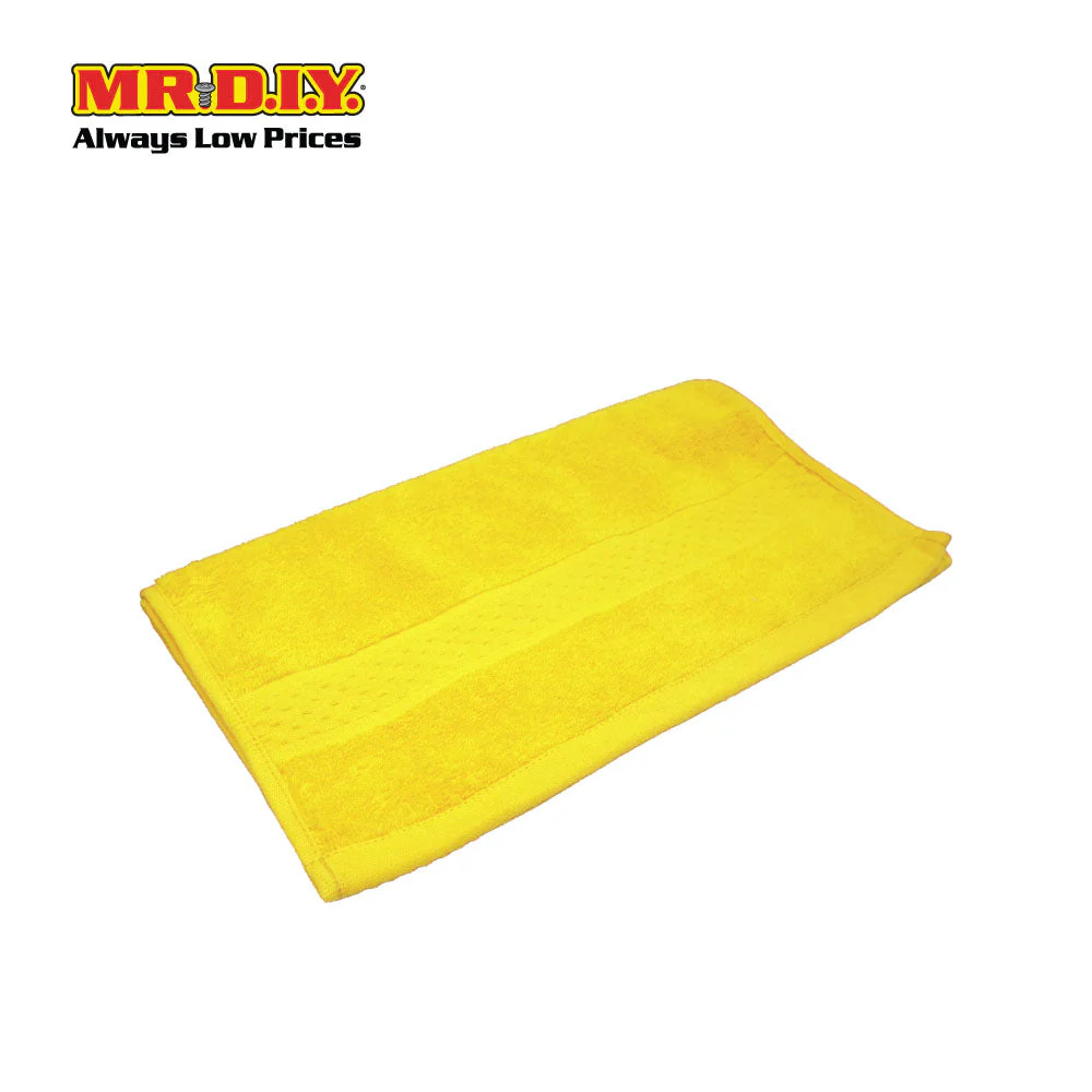 (MR.DIY) Absorbent Soft Cotton Hand Towel (35x75cm) - Yellow - Color Series - Image 3