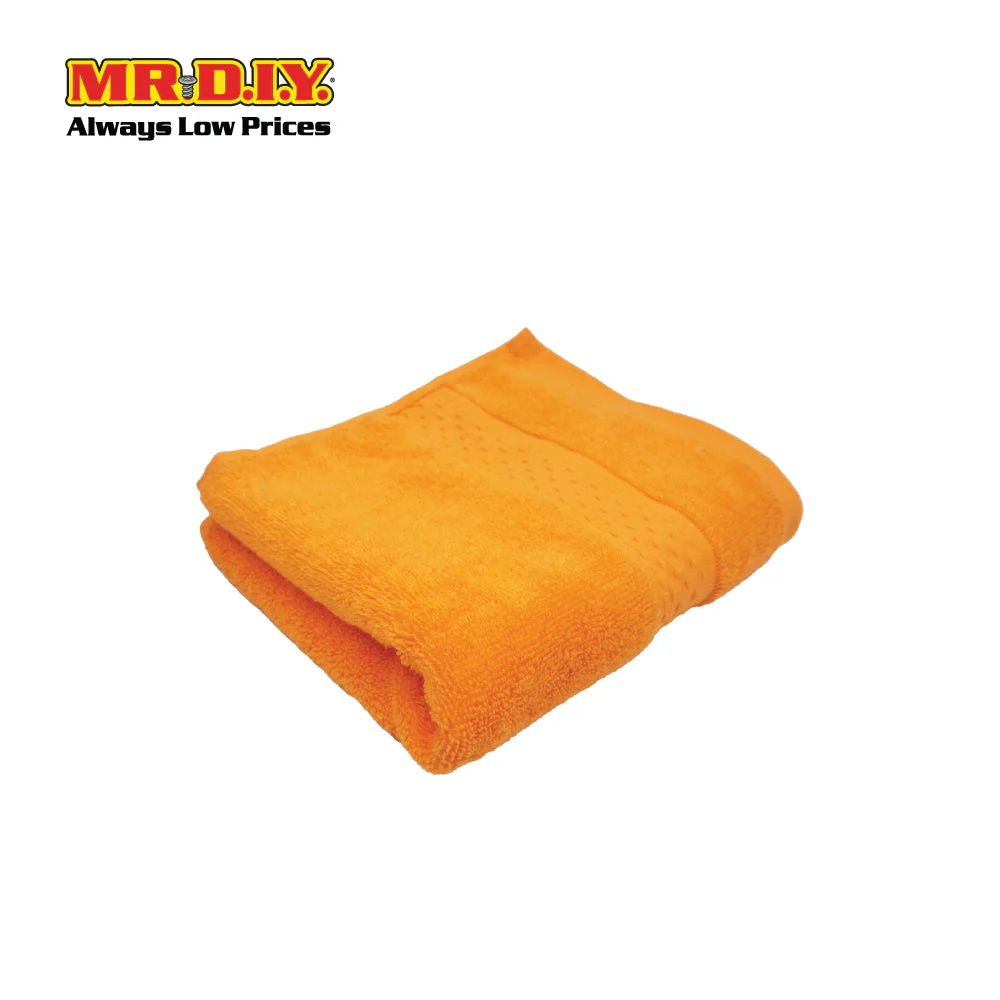 (MR.DIY) Absorbent Soft Cotton Hand Towel (35x75cm) - Orange - Color Series - Image 2