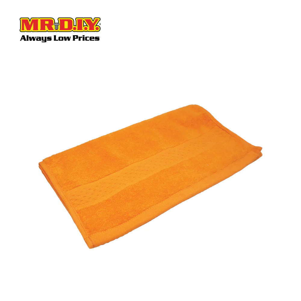(MR.DIY) Absorbent Soft Cotton Hand Towel (35x75cm) - Orange - Color Series - Image 3