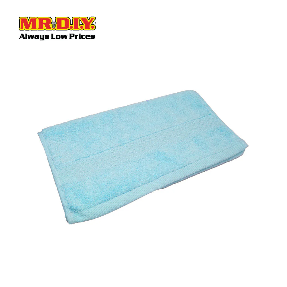 (MR.DIY) Absorbent Soft Cotton Hand Towel (35x75cm) - Light Blue - Color Series - Image 3