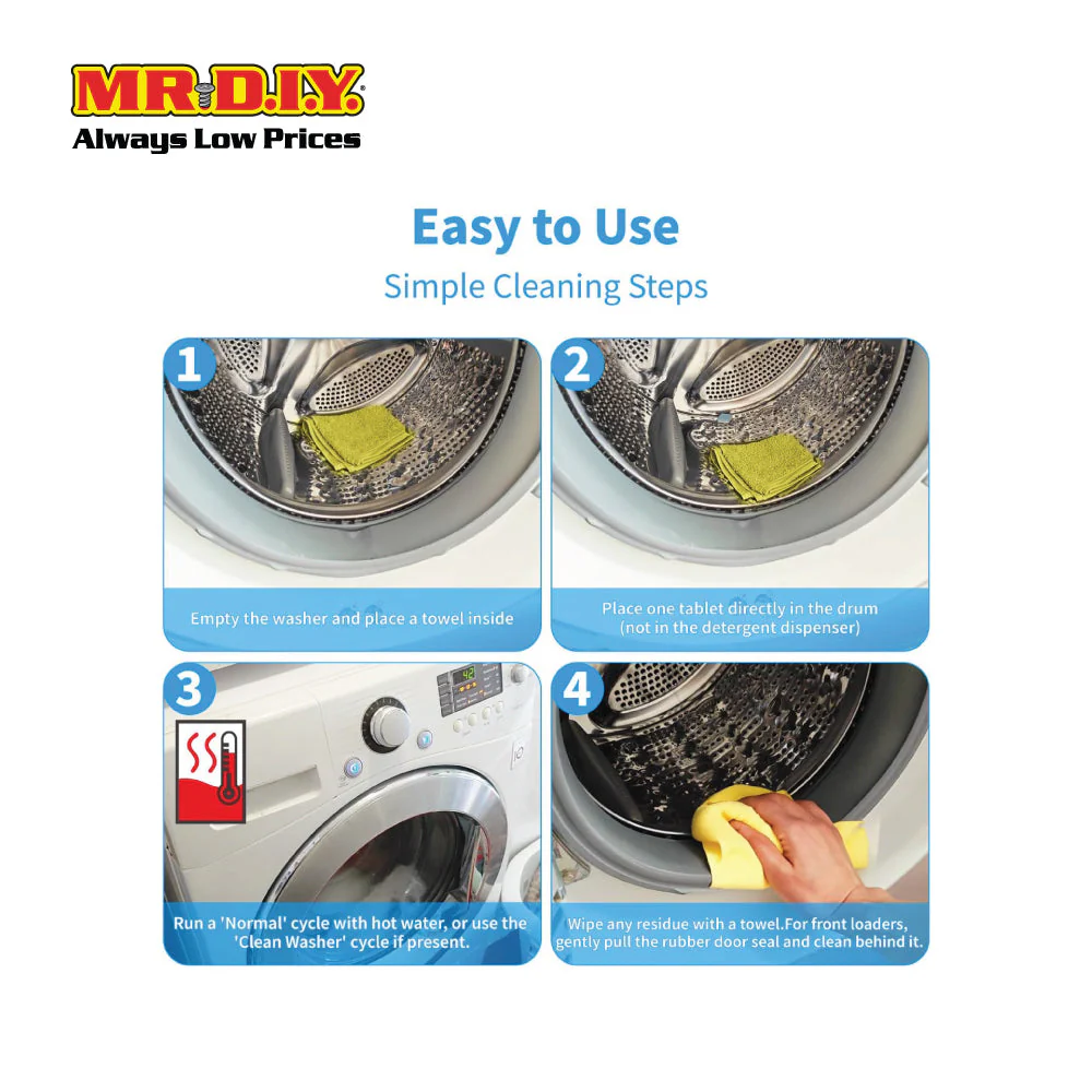 (MR.DIY) Antibacterical Washing Machine Cleaner 6.35 OZ (180g) - Image 4