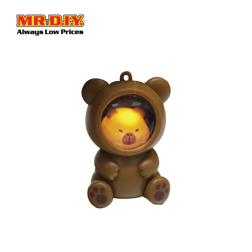 (MR.DIY) Cartoon Capybara LED Keychain (L12cmxH4cmxW4.5cm) - Image 2