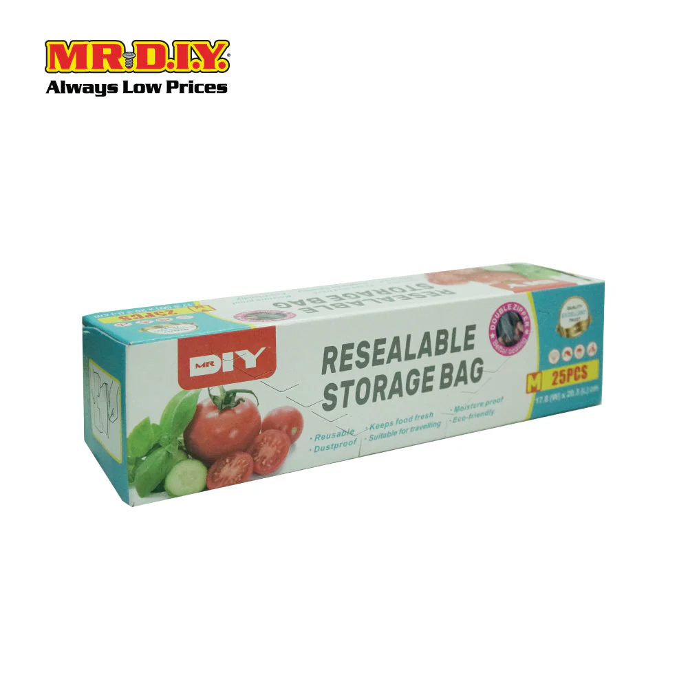 (MR.DIY) Double Zipper Resealable Storage Bag (25pcs) - Image 2