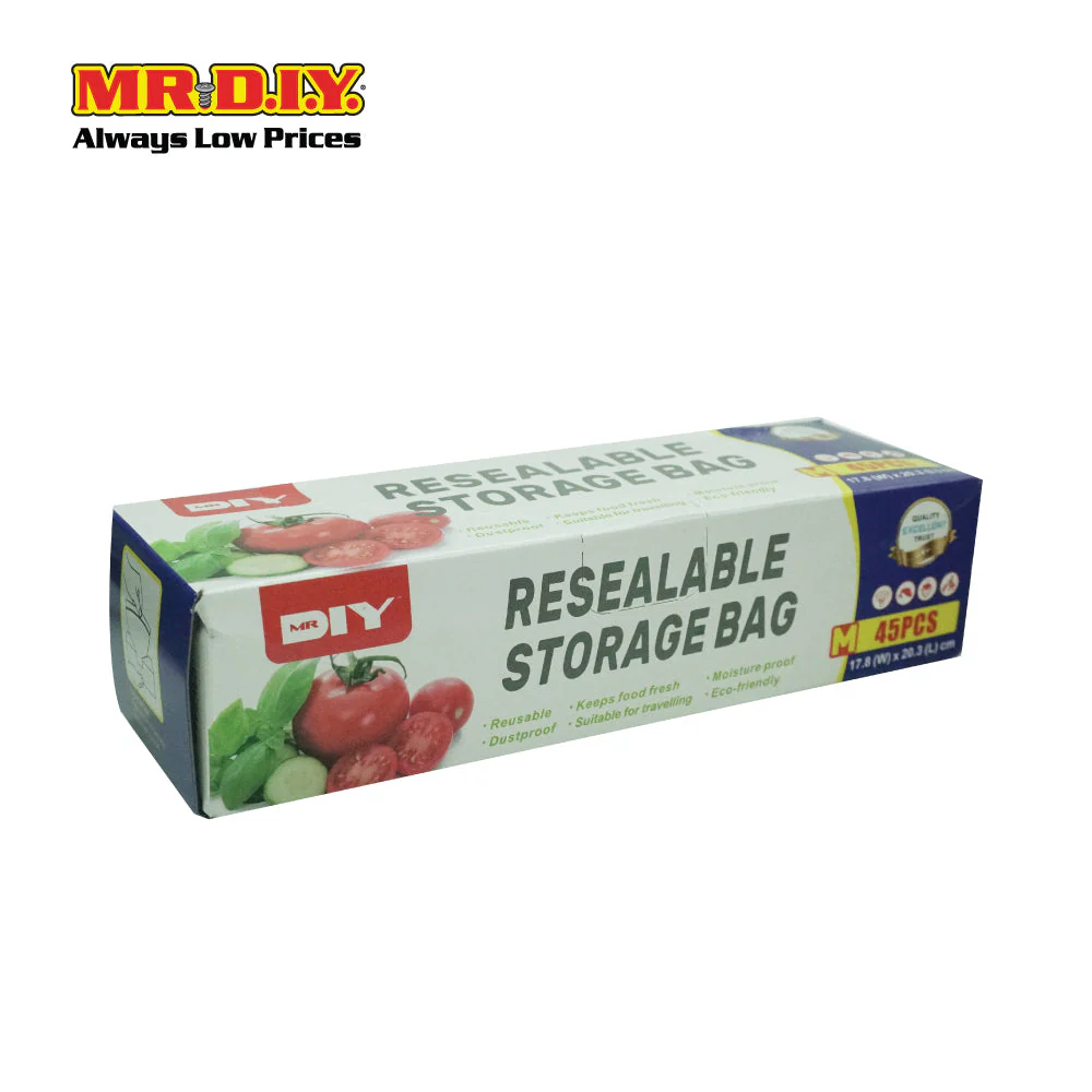 (MR.DIY) Double Zipper Resealable Storage Bag (45pcs) - Image 2