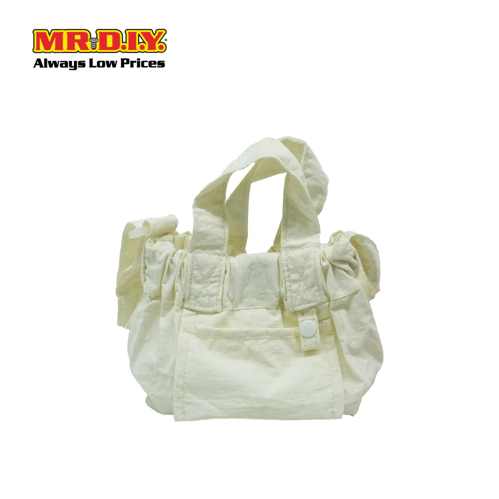 (MR.DIY) Dumpling Bag with adjustable strap (L15cm x W12cm x H9cm) - Off White - Color Series - Image 2