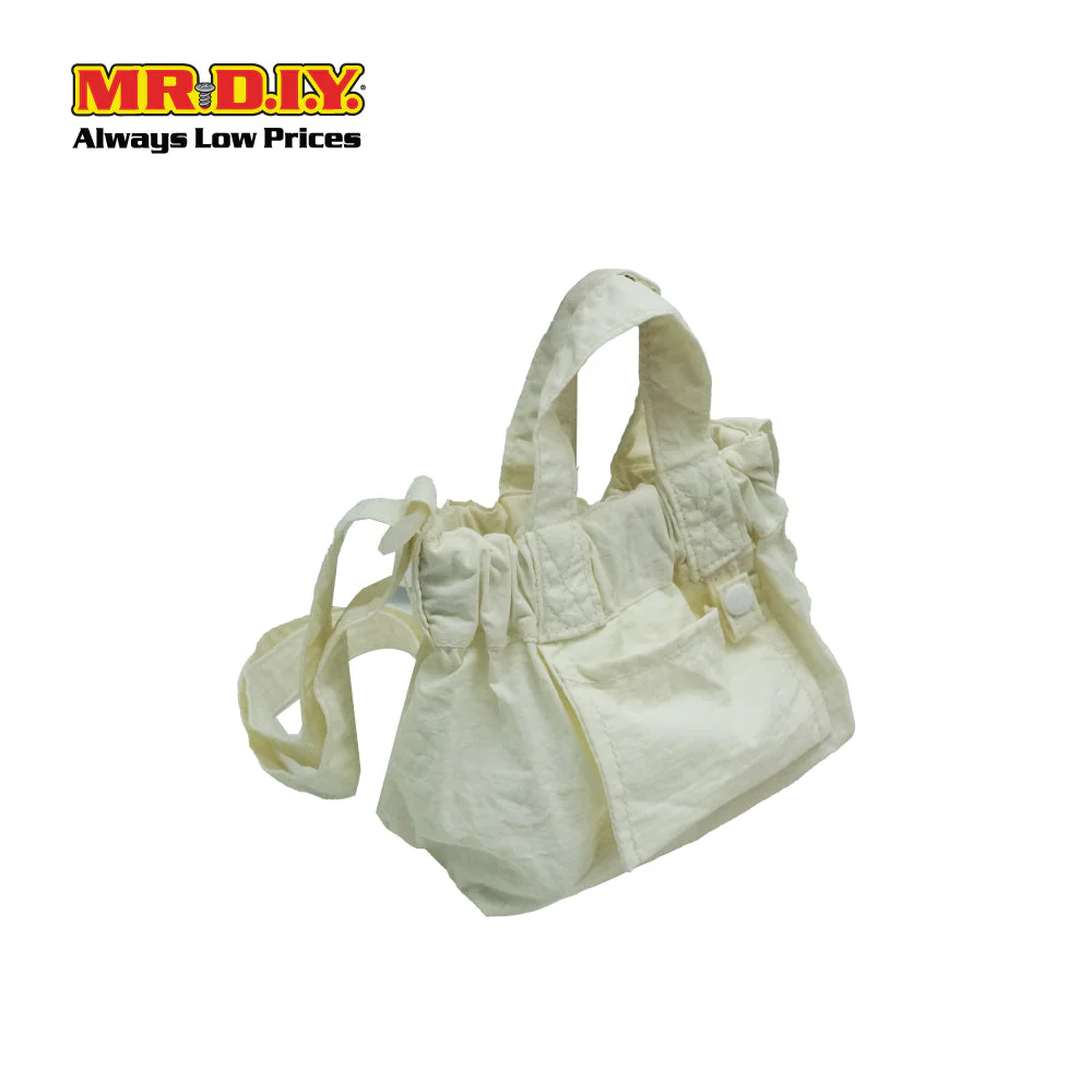 (MR.DIY) Dumpling Bag with adjustable strap (L15cm x W12cm x H9cm) - Off White - Color Series - Image 3