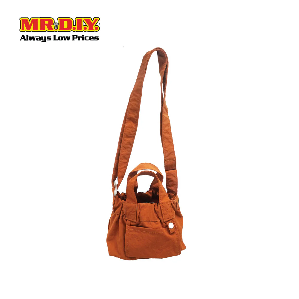 (MR.DIY) Dumpling Bag with adjustable strap (L15cm x W12cm x H9cm) - Orange - Color Series - Image 2