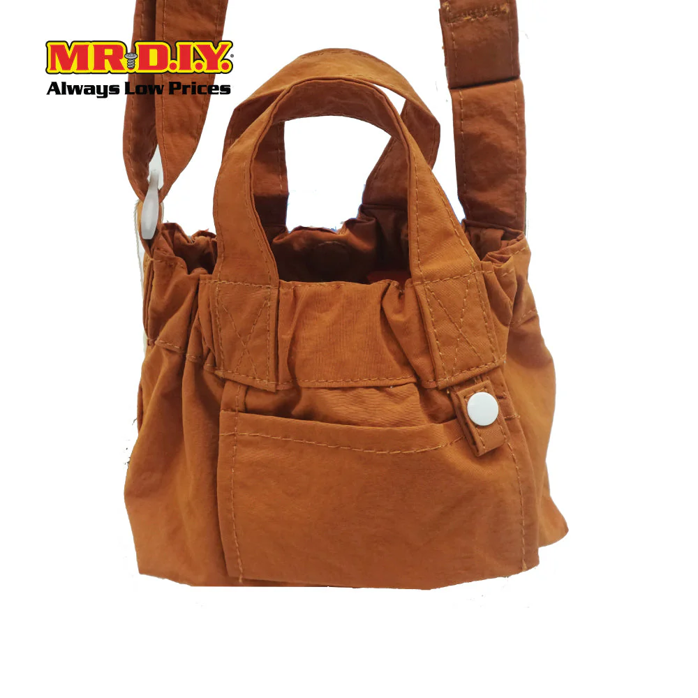 (MR.DIY) Dumpling Bag with adjustable strap (L15cm x W12cm x H9cm) - Orange - Color Series - Image 6