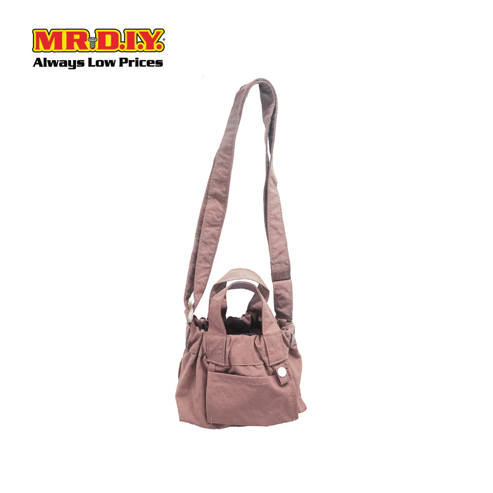 (MR.DIY) Dumpling Bag with adjustable strap (L15cm x W12cm x H9cm) - Light Pink - Color Series - Image 2