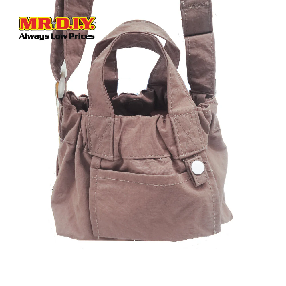 (MR.DIY) Dumpling Bag with adjustable strap (L15cm x W12cm x H9cm) - Light Pink - Color Series - Image 6