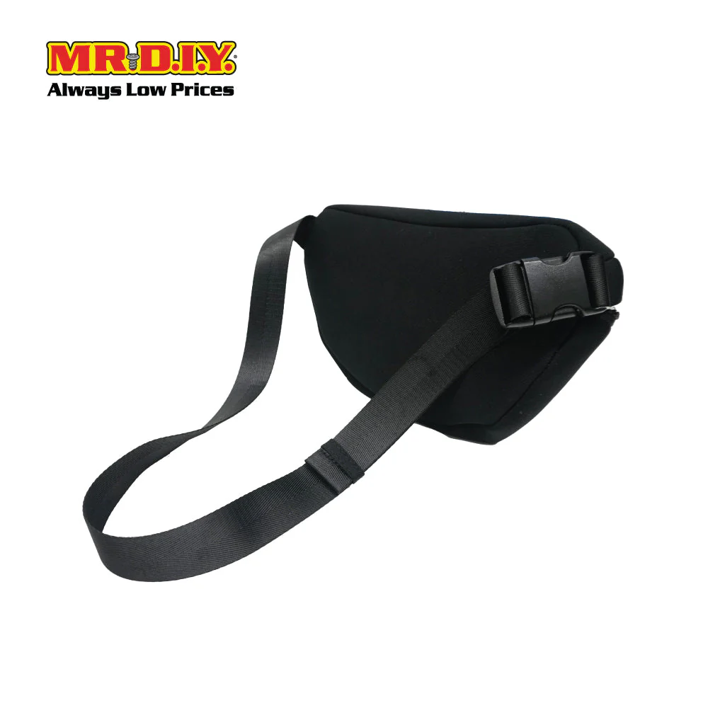 (MR.DIY) Essential Neoprene Waist Bag with adjustable strap (L27cm x W18cm x H3cm) - Black - Color Series - Image 3