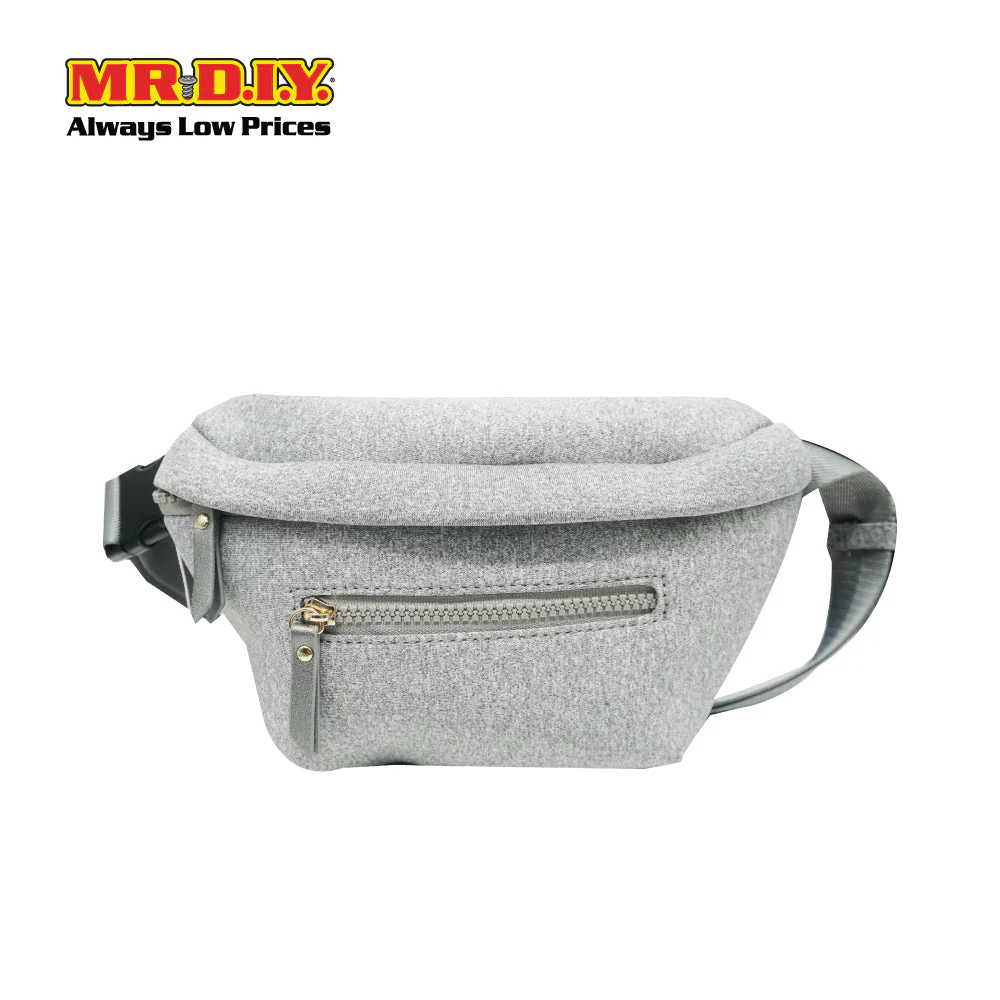 (MR.DIY) Essential Neoprene Waist Bag with adjustable strap (L27cm x W18cm x H3cm) - Grey - Color Series - Image 4