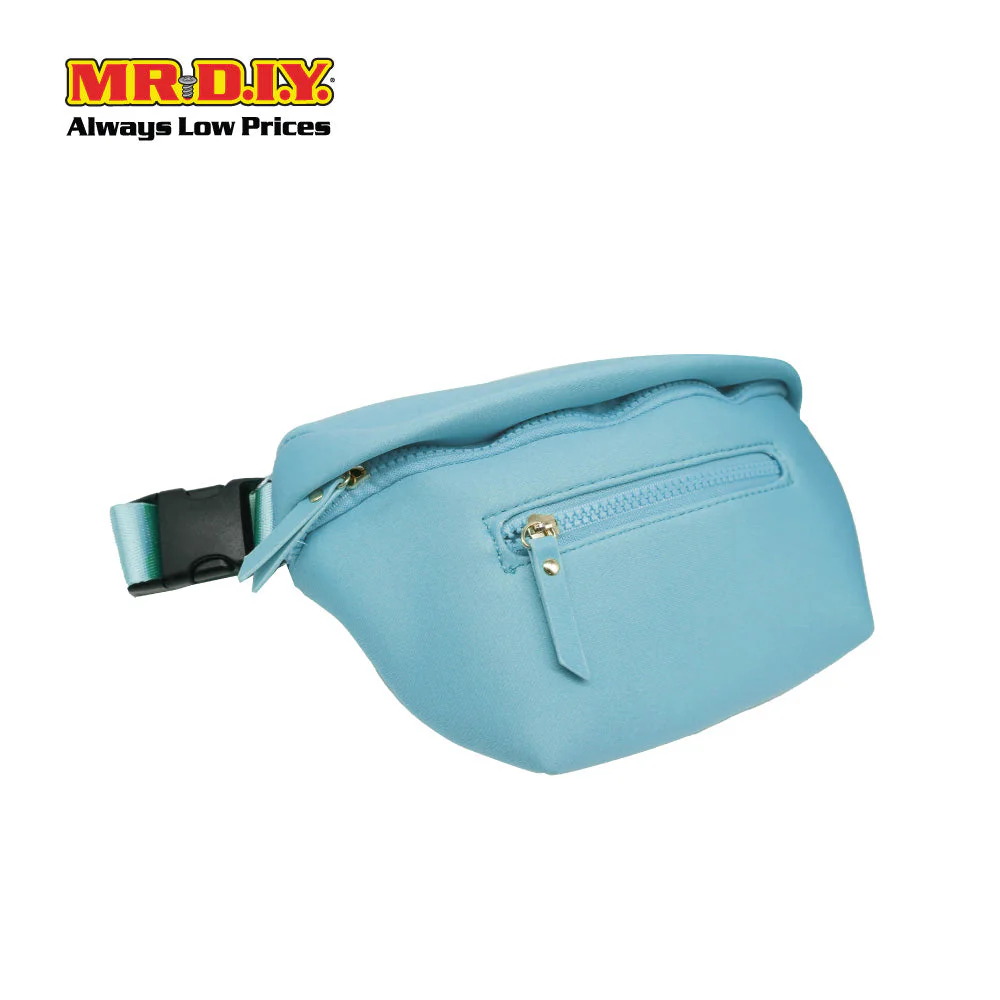 (MR.DIY) Essential Neoprene Waist Bag with adjustable strap (L27cm x W18cm x H3cm) - Light Blue - Color Series - Image 3
