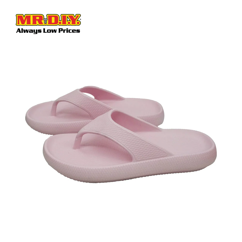 (MR.DIY) EVA Unisex Anti Slippery Flip-Flops Slippers - Light Pink - Color Series - Image 2